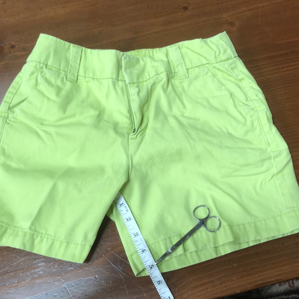 Merona size 2 cotton shorts highlighter green/ yellow